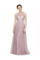 Sleeveless Sweetheart Tulle & Lace Light Lilac Long Bridesmaid Dress Adelaide