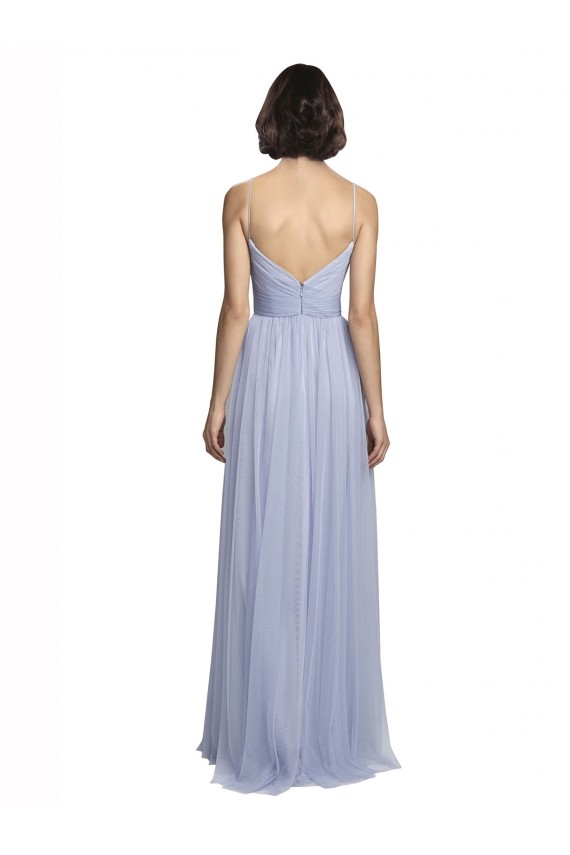 Sleeveless Sweetheart Tulle Lilac Long Bridesmaid Dress Adelaide