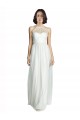 Sleeveless High Neck Tulle White Long Bridesmaid Dress Adelaide