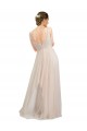 Sleeveless Scoop Neck Tulle Pink Long Semi Formal Evening Dress / Bridesmaid Dress Adelaide