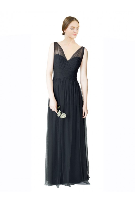 Sleeveless Sweetheart Tulle Pewter Long Formal Dress / Bridesmaid Dress Adelaide