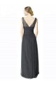Sleeveless Sweetheart Tulle Pewter Long Formal Dress / Bridesmaid Dress Adelaide
