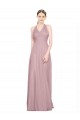 Sleeveless V-Neck Tulle Long Bridesmaid Gown Adelaide
