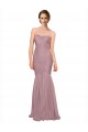 Sleeveless Strapless Tulle Mermaid Long Bridesmaid Dress Adelaide