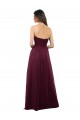 Sleeveless Strapless Tulle Burgundy Long Bridesmaid Dress Adelaide