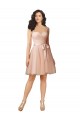 Cap Sleeves Sweetheart Tulle & Lace Knee Length Bridesmaid Dress Adelaide