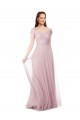 Sleeveless Off the Shoulder Tulle Long Bridesmaid Dress / Evening Dress Adelaide