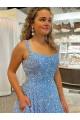 Sleeveless Scoop Neck Velvet Sequin Shown Color Court Train Prom Dress / Evening Dress Adelaide