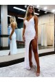 Sleeveless V-Neck Velvet Sequin Shown Color Long Prom Dress / Evening Dress Adelaide