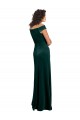Cap Sleeves Square Neck Stretch Velvet Dark Green Long Formal Evening Gown / Prom Dress / Bridesmaid Dress Adelaide