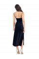 Sleeveless Cowl Neck Stretch Velvet Dark Navy Midi Length Formal Evening Gown / Prom Dress / Bridesmaid Dress Adelaide