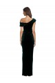 Sleeveless Sweetheart Stretch Velvet Dark Green Long High Low Evening Gown / Prom Dress / Bridesmaid Dress Adelaide